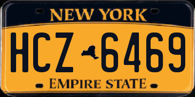 NY license plate HCZ6469
