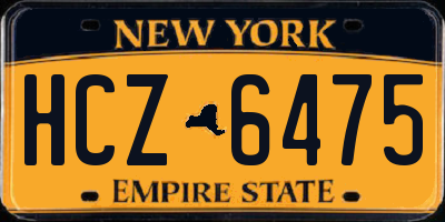 NY license plate HCZ6475