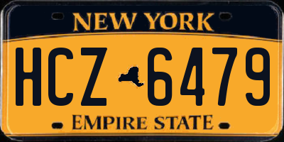 NY license plate HCZ6479