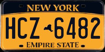 NY license plate HCZ6482