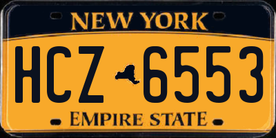 NY license plate HCZ6553