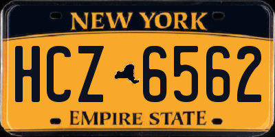 NY license plate HCZ6562