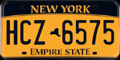 NY license plate HCZ6575