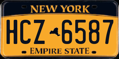 NY license plate HCZ6587