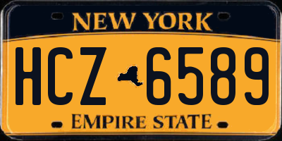 NY license plate HCZ6589