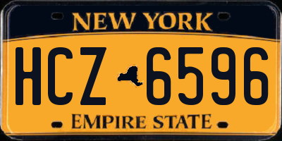 NY license plate HCZ6596