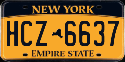 NY license plate HCZ6637