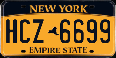 NY license plate HCZ6699