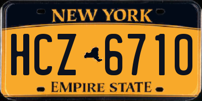 NY license plate HCZ6710