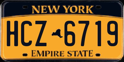 NY license plate HCZ6719