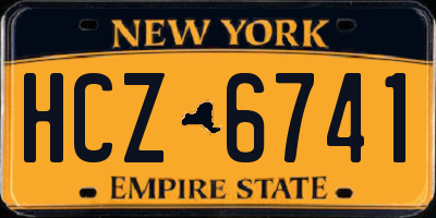 NY license plate HCZ6741