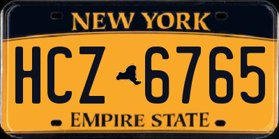 NY license plate HCZ6765