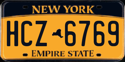 NY license plate HCZ6769