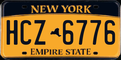 NY license plate HCZ6776