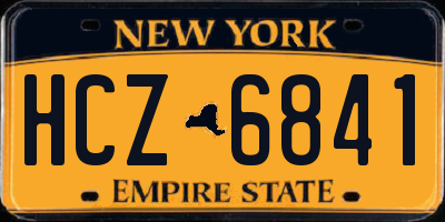 NY license plate HCZ6841