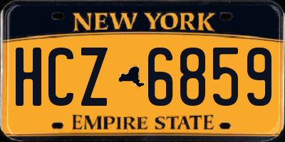 NY license plate HCZ6859