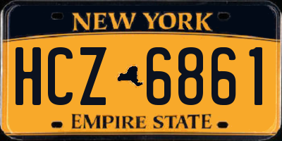 NY license plate HCZ6861