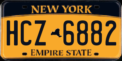 NY license plate HCZ6882