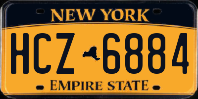 NY license plate HCZ6884