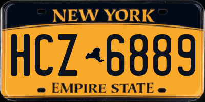 NY license plate HCZ6889