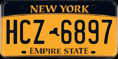 NY license plate HCZ6897