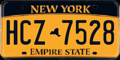 NY license plate HCZ7528
