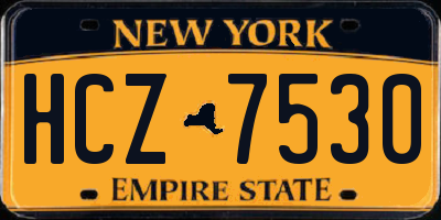 NY license plate HCZ7530