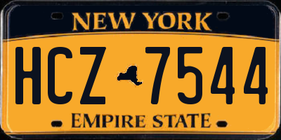NY license plate HCZ7544