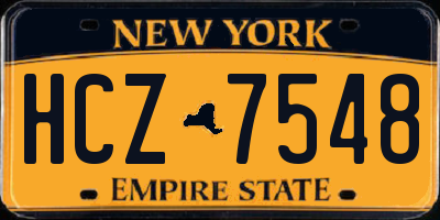 NY license plate HCZ7548