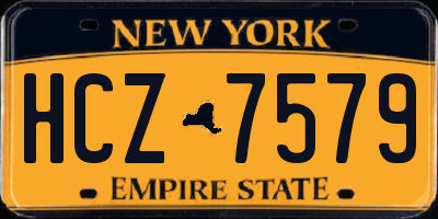 NY license plate HCZ7579