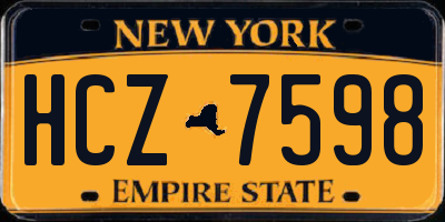 NY license plate HCZ7598