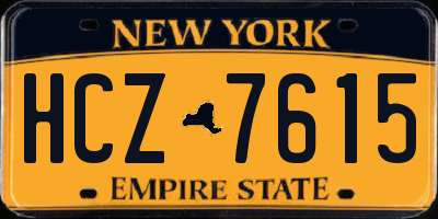 NY license plate HCZ7615
