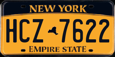 NY license plate HCZ7622