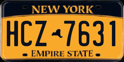NY license plate HCZ7631
