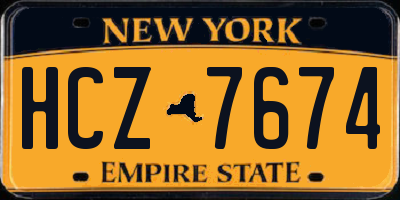 NY license plate HCZ7674