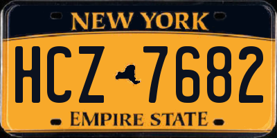 NY license plate HCZ7682