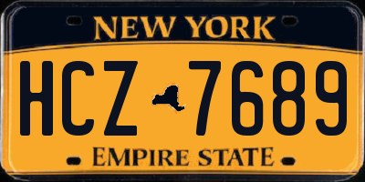 NY license plate HCZ7689