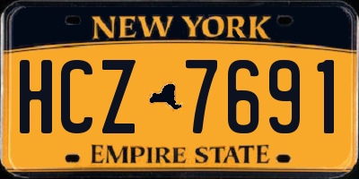 NY license plate HCZ7691