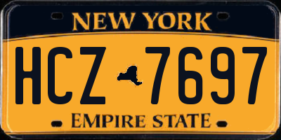 NY license plate HCZ7697