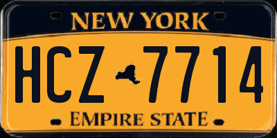NY license plate HCZ7714