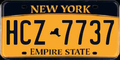 NY license plate HCZ7737
