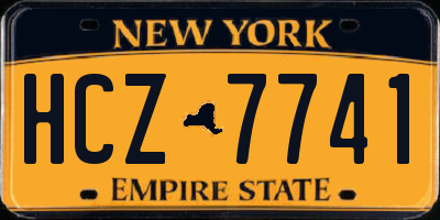 NY license plate HCZ7741