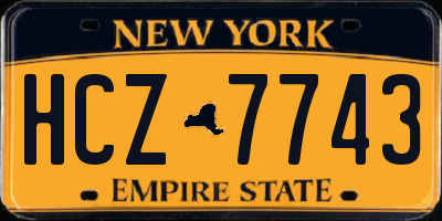 NY license plate HCZ7743