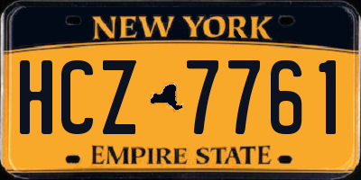NY license plate HCZ7761