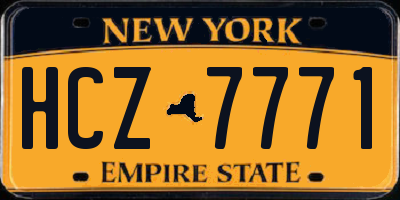 NY license plate HCZ7771
