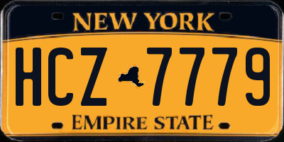 NY license plate HCZ7779