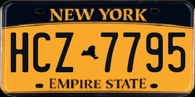 NY license plate HCZ7795