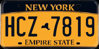 NY license plate HCZ7819
