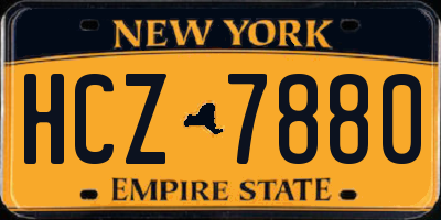 NY license plate HCZ7880