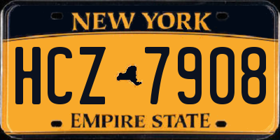 NY license plate HCZ7908